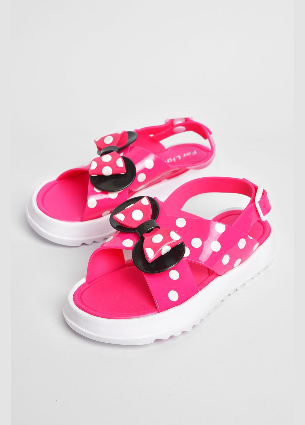 Босоніжки дитячі для дівчинки темно-рожевого кольору Let's Shop (302713182)