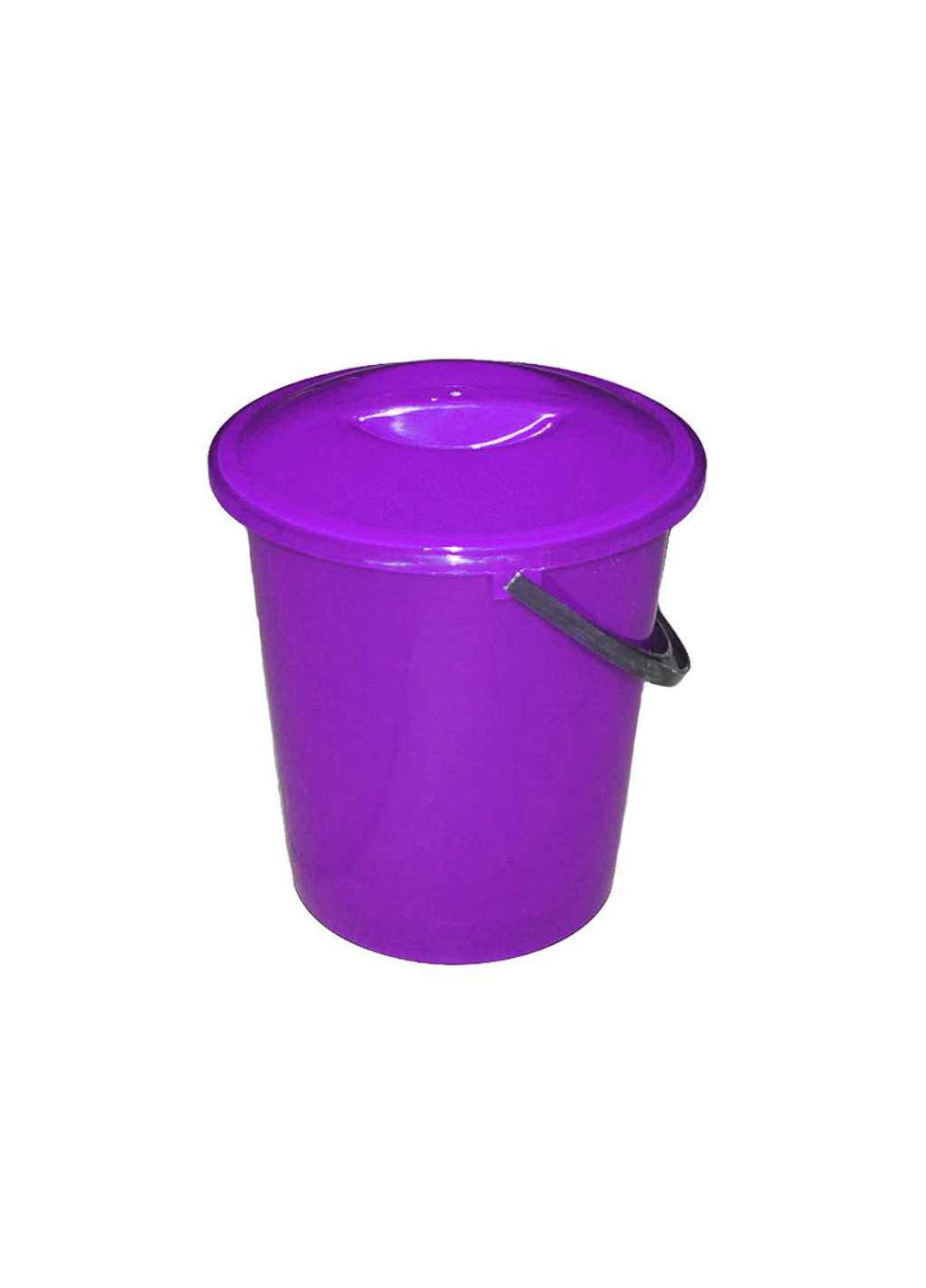 Ведро 5л пищевое с крышкой фиолетовое МЕД (357218512)