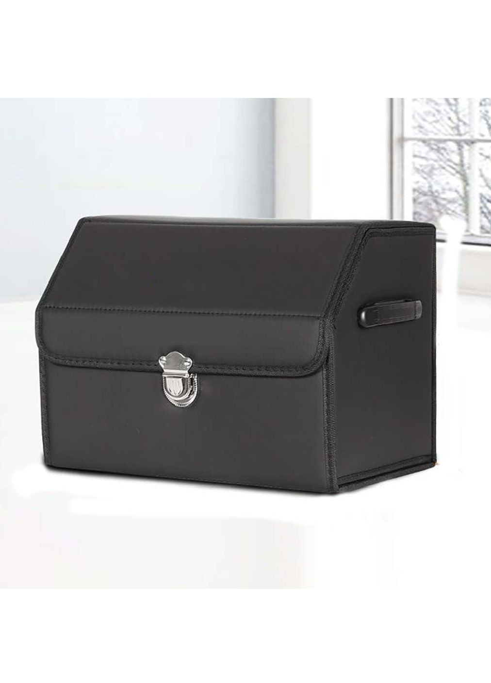 Органайзер сумка бокс кейс в багажник автомобіля складаний із замком ручками 40х32х30 см (476986-Prob) Чорний матовий Unbranded (293148784)