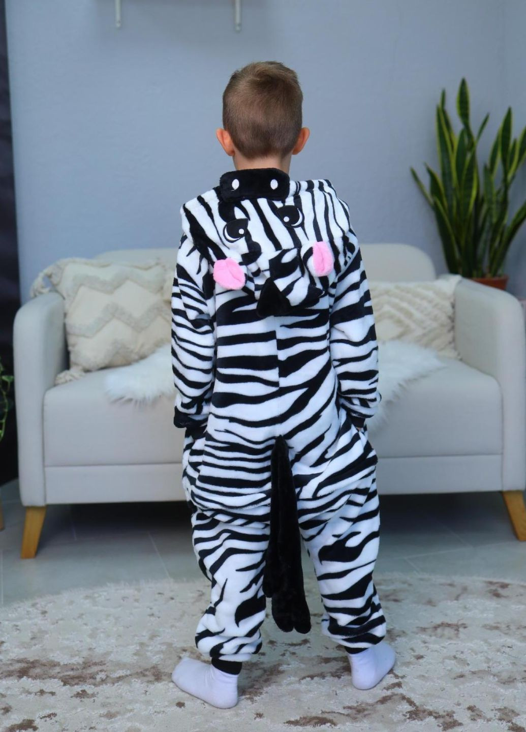 Кигуруми Зебра с капюшоном ушками и хвостиком для мальчиков My Kigu (366219453)