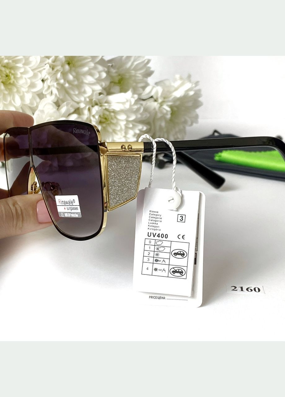 Модные чёрные солнцезащитные очки No Brand (302370726)