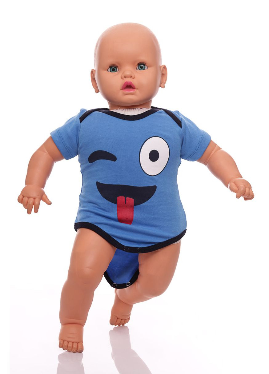 Синий летний боди+шорты смайл 56 см (30551) BABYKROHA