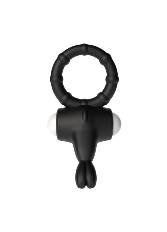 Силіконова чорна каблучка для стимуляції клітора Power Clit Silicone Cockring Lovetoy (381047601)