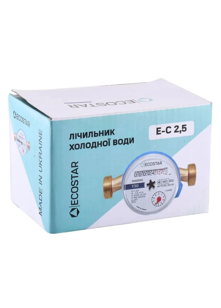 Счетчик холодной воды “ECOSTAR” DN20 3/4| L130 E-C 4,0 без штуцеров No Brand (362046090)