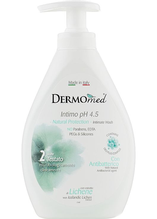 Гель для інтимної гігієни "Антибактеріальний" Intimo 250ml (457775-134996) Dermomed (368622337)