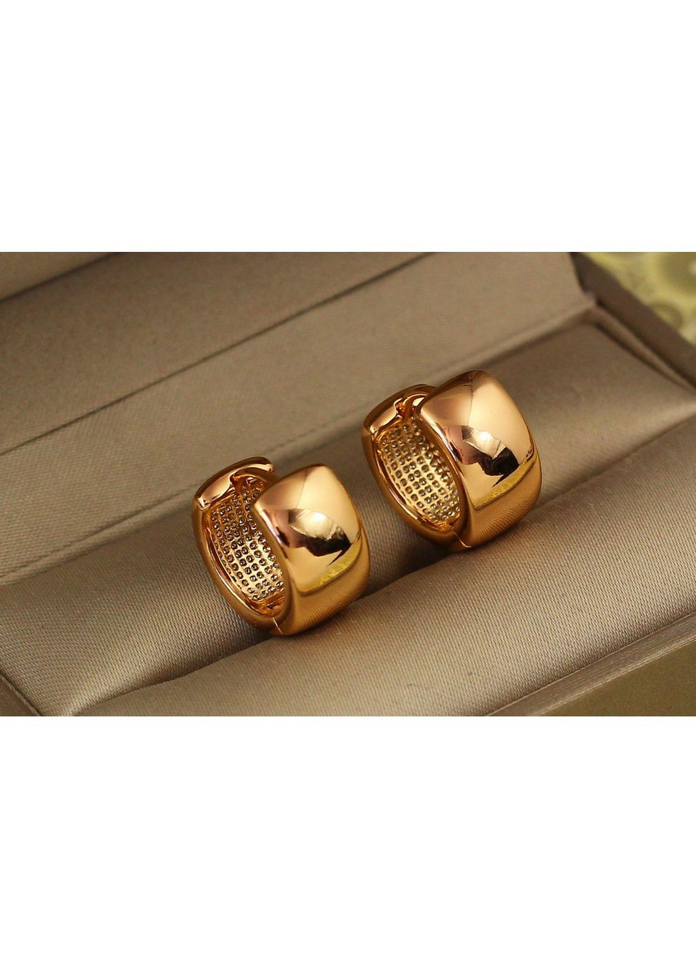 Серьги широкие колечки 1,3 см золотистые love-shopping Xuping Jewelry (354657836)