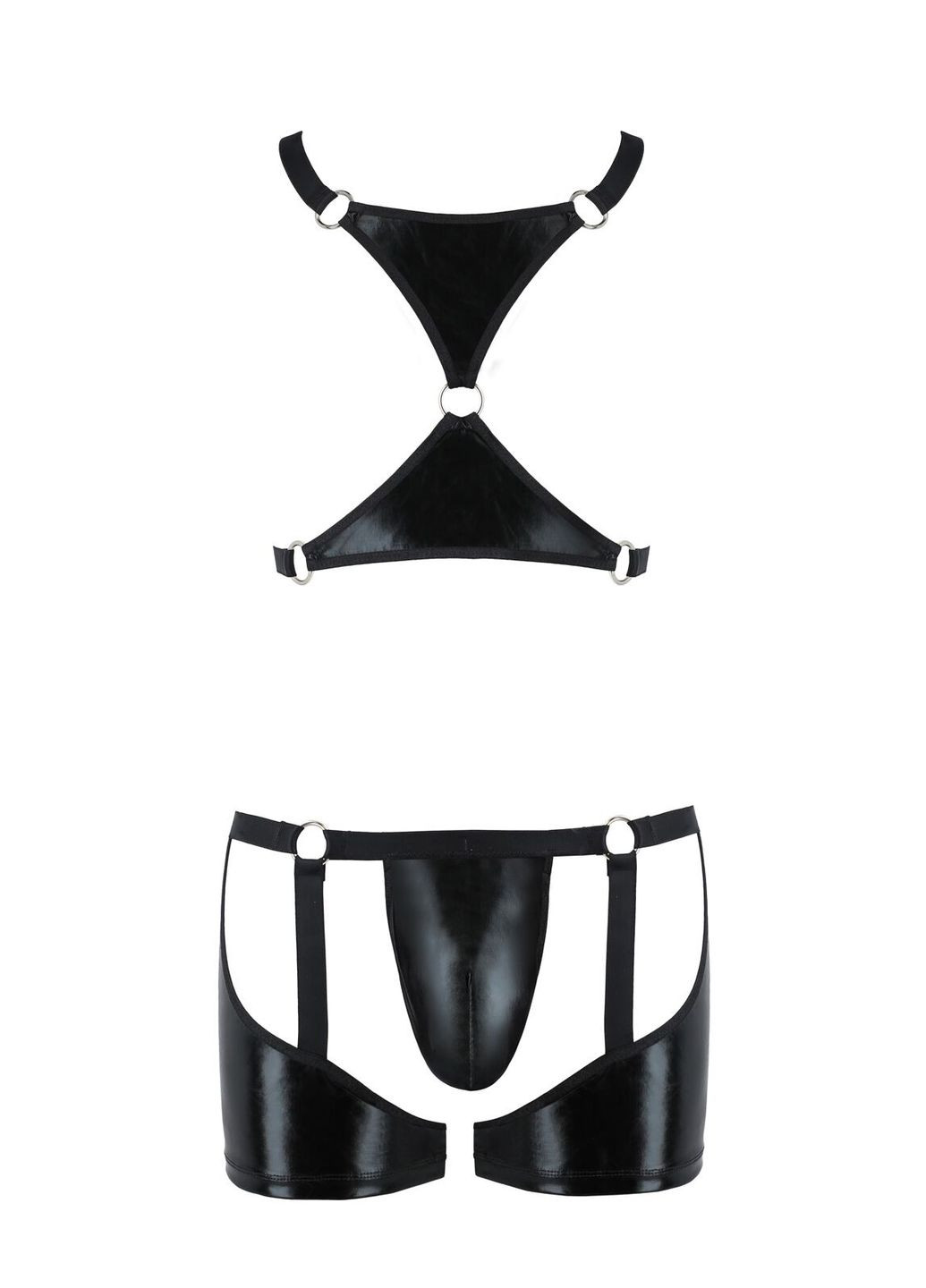 Комплект еротичної чоловічої білизни Set John,, труси, портупея Passion (297394490)