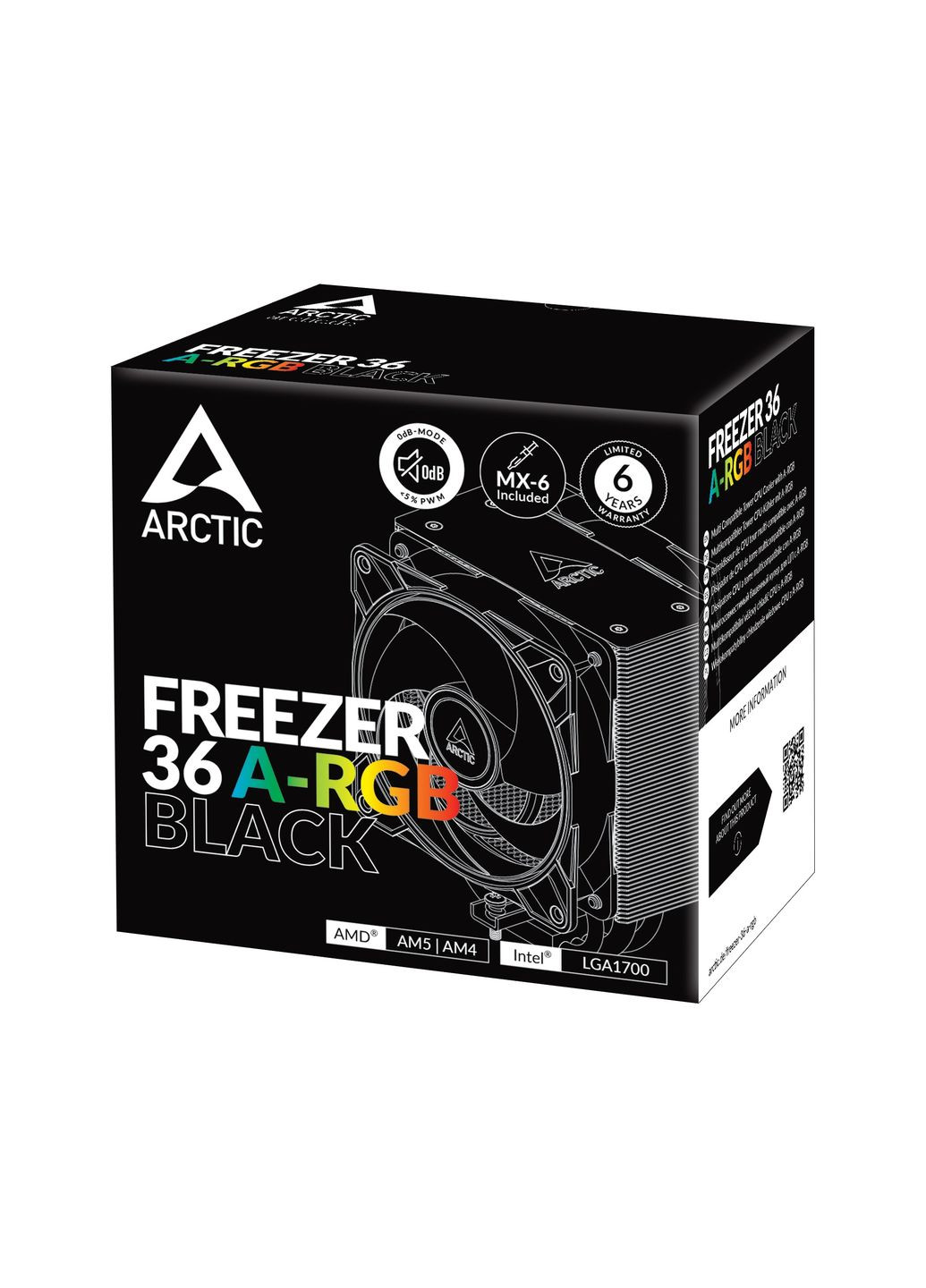 Кулер процесорний Freezer 36 A-RGB Black (ACFRE00124A) Arctic (360394842)