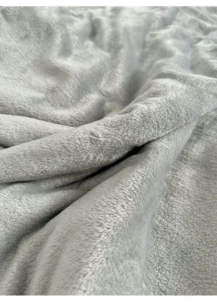 Постельное белье плюшевое евро Home 20757 200х220 см серое DUSHKA (327790621)
