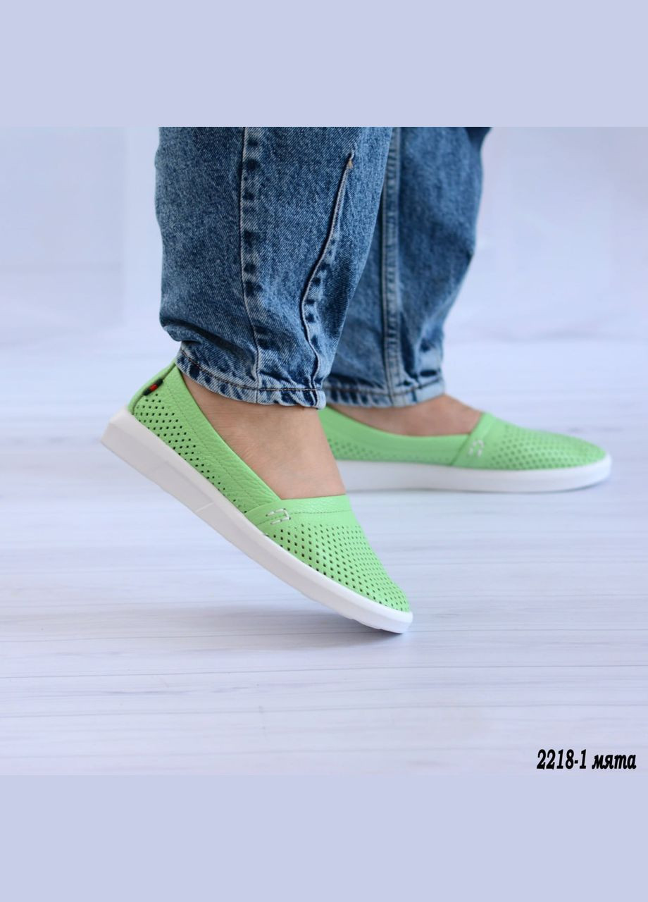 Мятные мокасины Vakko