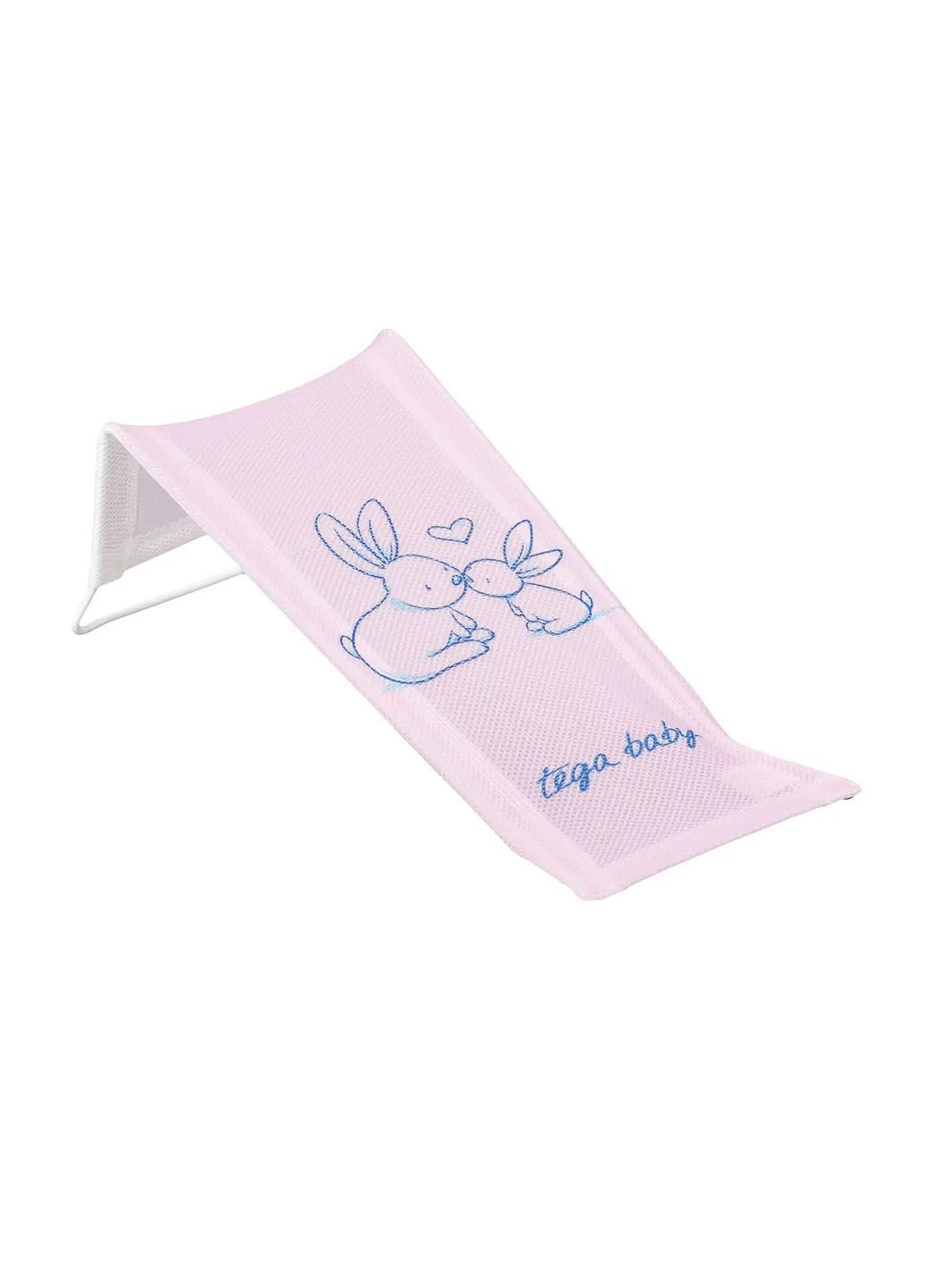 Лежак для купания с рисунком "Зайчики" (Светло-розовый) 5902963071002 KR-026-104 Tega Baby (293970943)