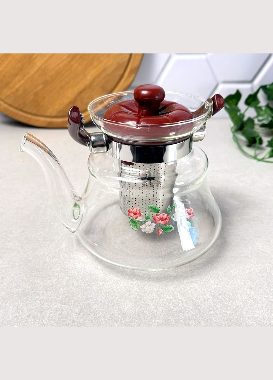 Чайник скляний заварювальний 1000 мл А-П (1040) A-Plus (307829083)