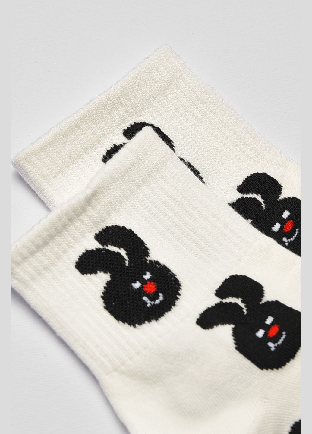 Шкарпетки дитячі демісезонні білого кольору з малюнком Let's Shop (314818169)