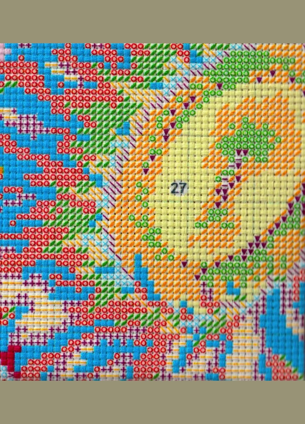 Набір для вишивання за нанесеною на канву схемою "Sunflower 10". AIDA 14CT printed 48*38 см Joy Sunday (313614586)