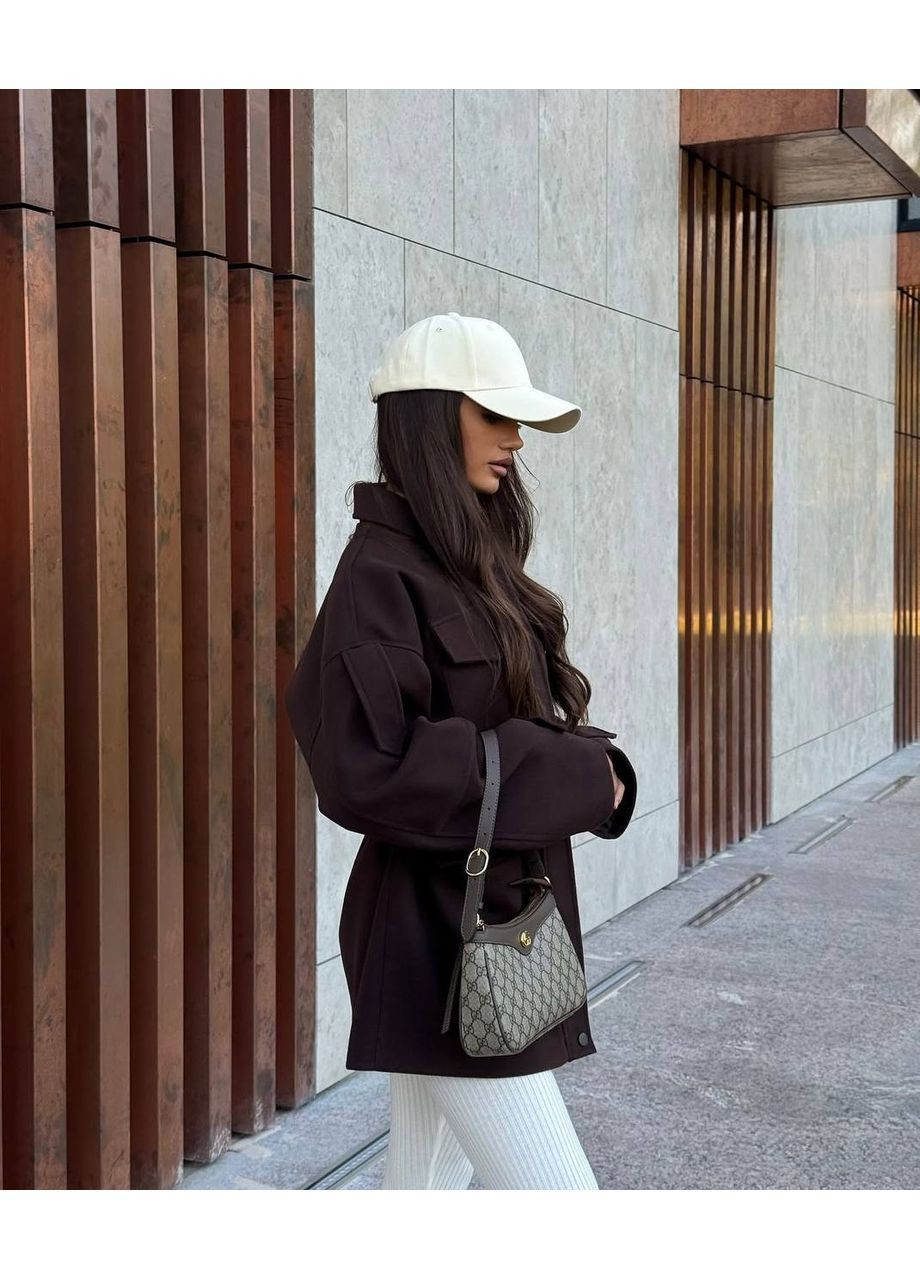 Темно-коричневое демисезонное Женское пальто Asi.Store.ua