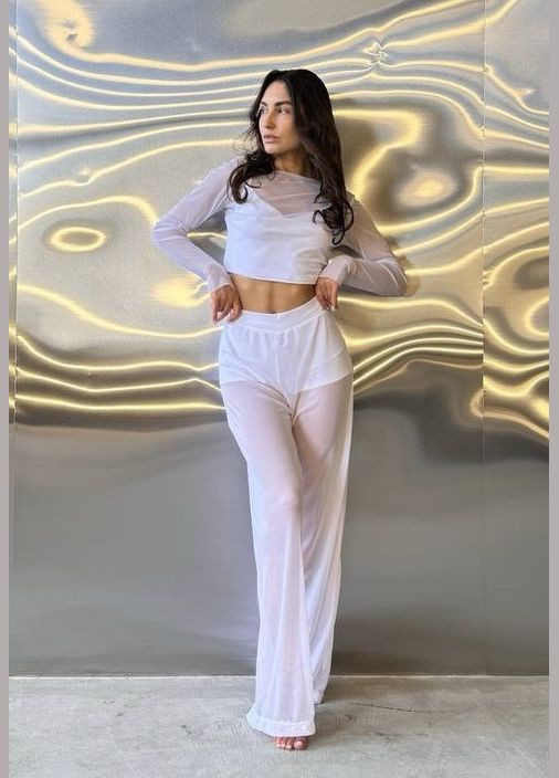 Костюм топ + штаны из стрейч сетки 42-46 размер. No Brand (340108426)