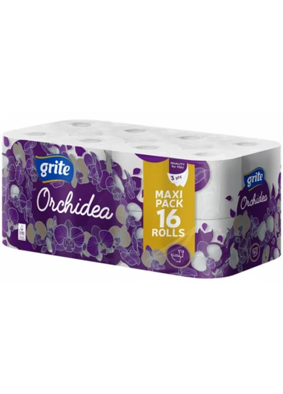 Туалетний папір Orchidea 3 шари 16 рулонiв (4770023348200) Grite (399598780)