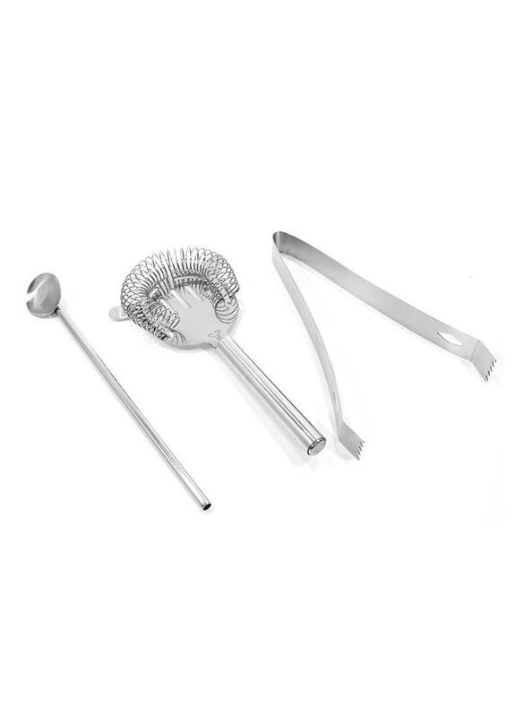 Набір для бару для приготування коктейлів 550 мл 5 предметів Сріблястий (С051366) ТМ (349843714)