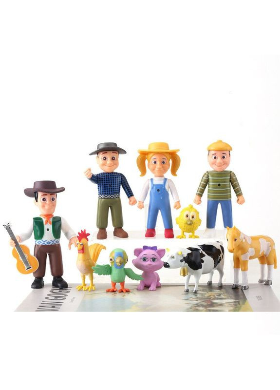 Веселая Ферма фигурки На ферме у Зенона ферма Zenon Farm игрушки для детей 10 шт 5 см Shantou (296196973)