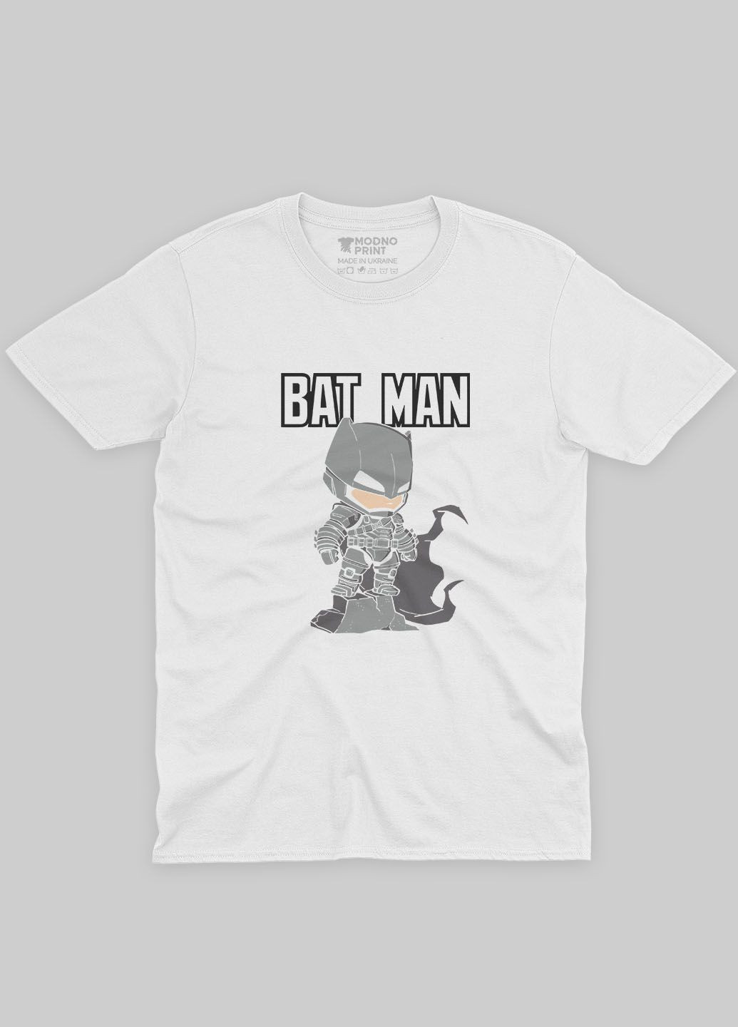 Белая демисезонная футболка для девочки с принтом супергероя - бэтмен (ts001-1-whi-006-003-014-g) Modno