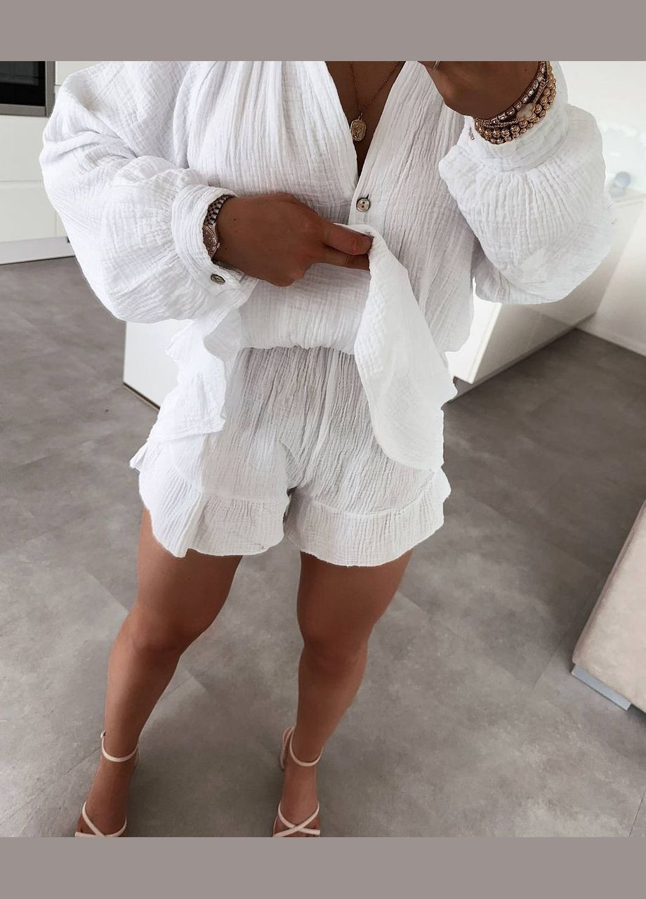 Стильний костюм сорочка та спідниця-шорти Style Point (335418423)