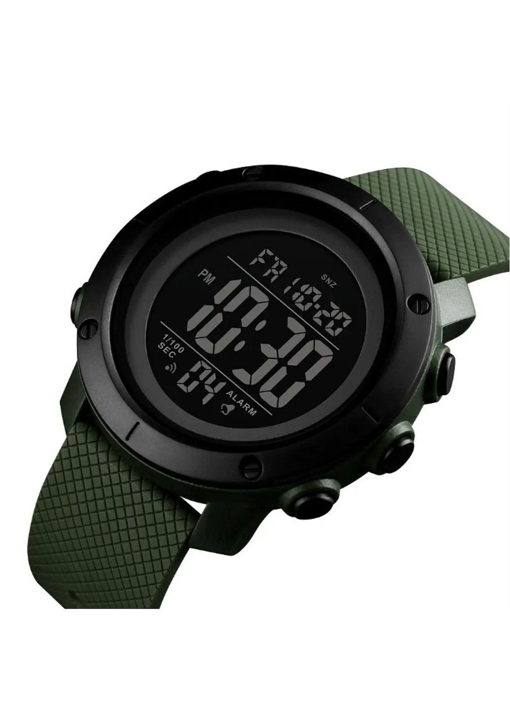 Чоловічий спортивний годинник 1426 Зелені з чорним циферблатом Skmei (314483768)
