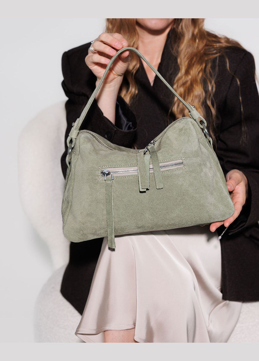 Сумка жіноча крос боді нат. шкіра (wel-K1208) оливковий WeLassie (336154871)