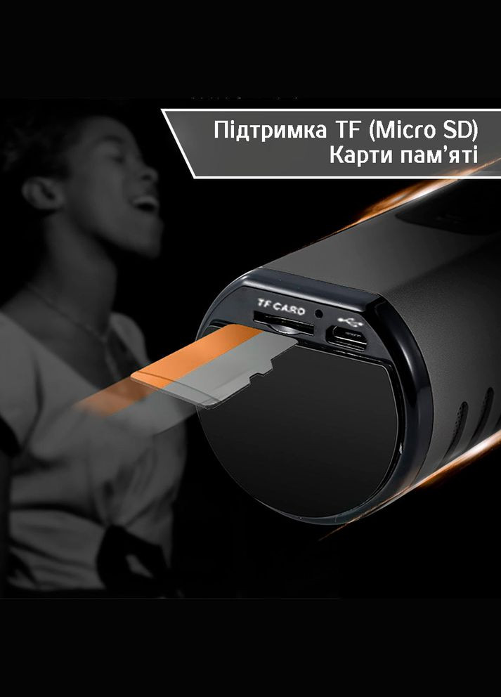 Караоке микрофон K6 Premium черный со стерео звуком Losso (327041705)