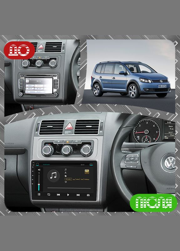 Штатна магнітола 10" для Volkswagen Touran II 2010-2015 6/128Gb 4G Wi-Fi GPS Top Вольксваген 1 шт. Lesko (336199113)