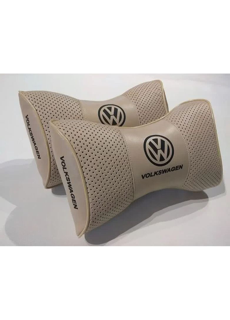 Подушка підголівник VOLKSWAGEN бежевий 2шт No Brand (361135282)