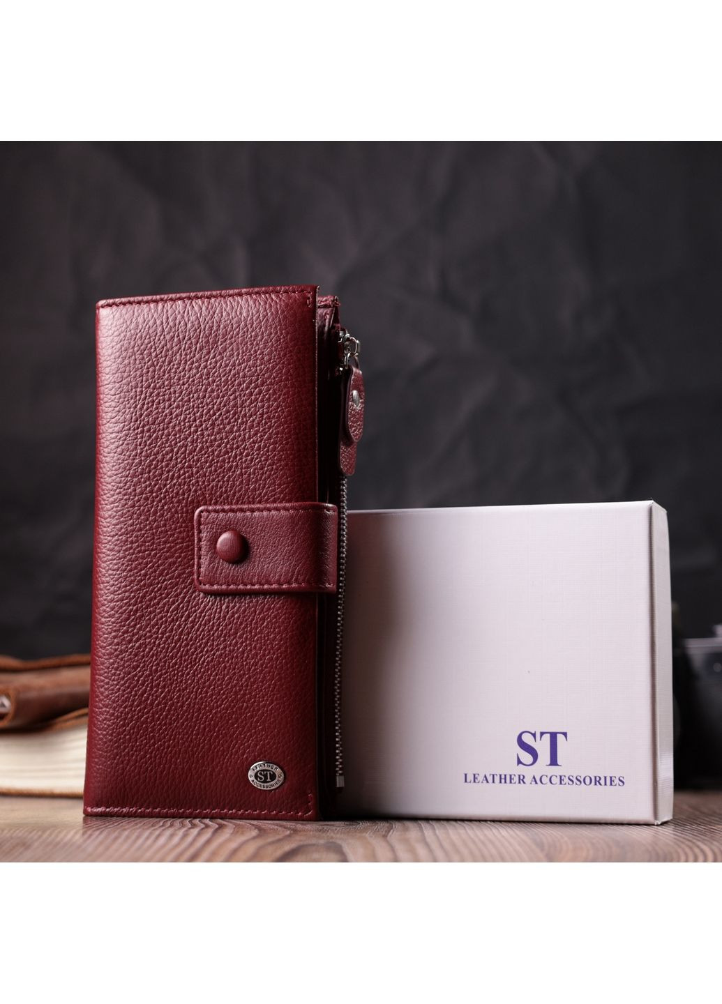 Жіночий шкіряний гаманець 9,5х19х2,5 см st leather (288047094)