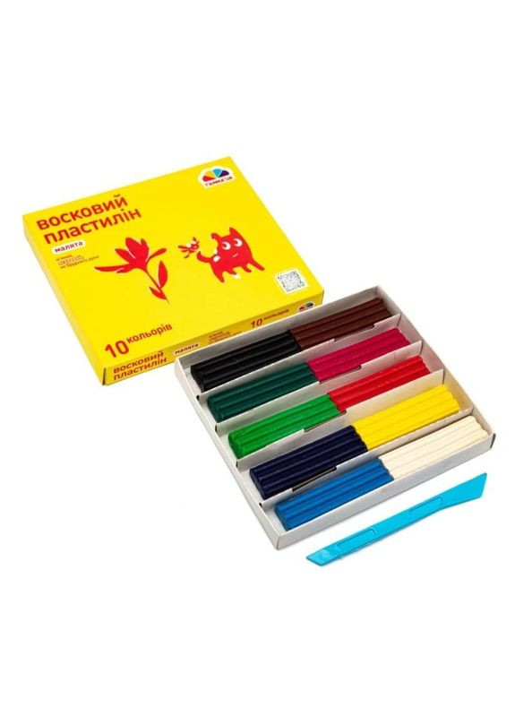 Набір для ліплення пластилін "Малята" 100304, 10 кольорів No Brand (339776179)