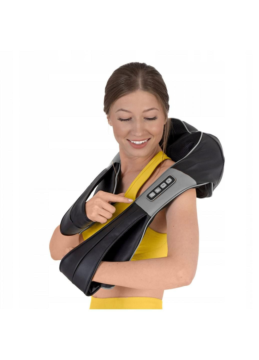 Накидка-массажер Shiatsu Ultra+ для шеи и спины, аккумуляторная 4FJ0611 Black/Grey 4FIZJO (292849284)