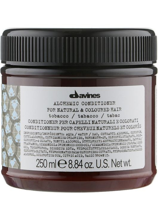Кондиціонер для натурального і фарбованого волосся (тютюн) Alchemic Conditioner 250ml (13584-127532) Davines (368667129)