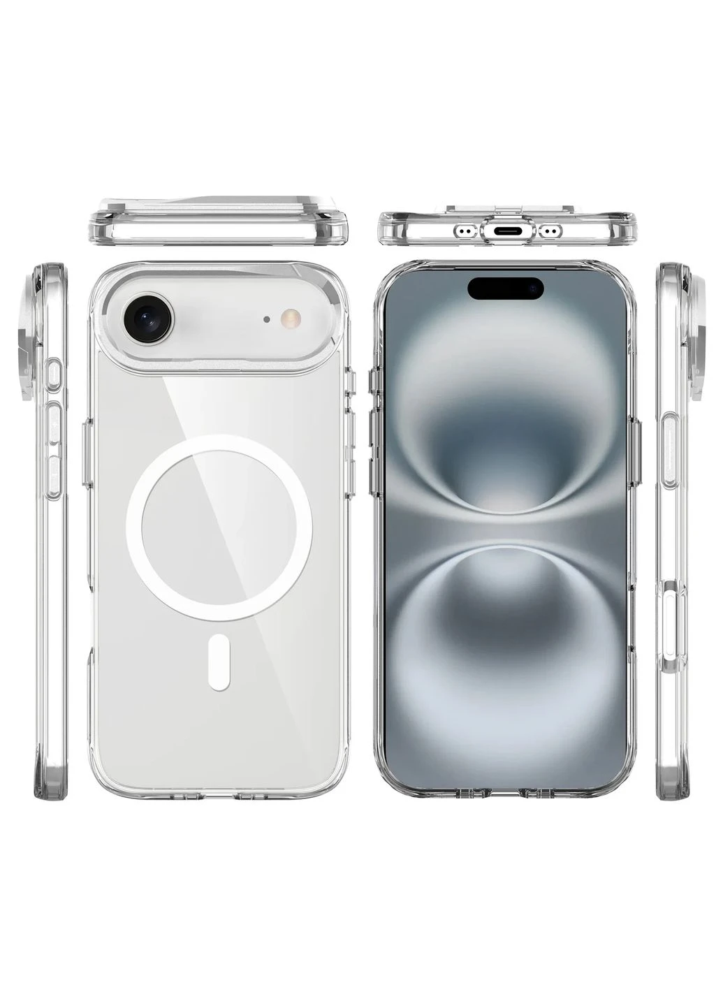 Чехол TPU Space Case Apex с MagSafe для Apple iPhone 17 Air 6.5" Серебряный No Brand (402179114)