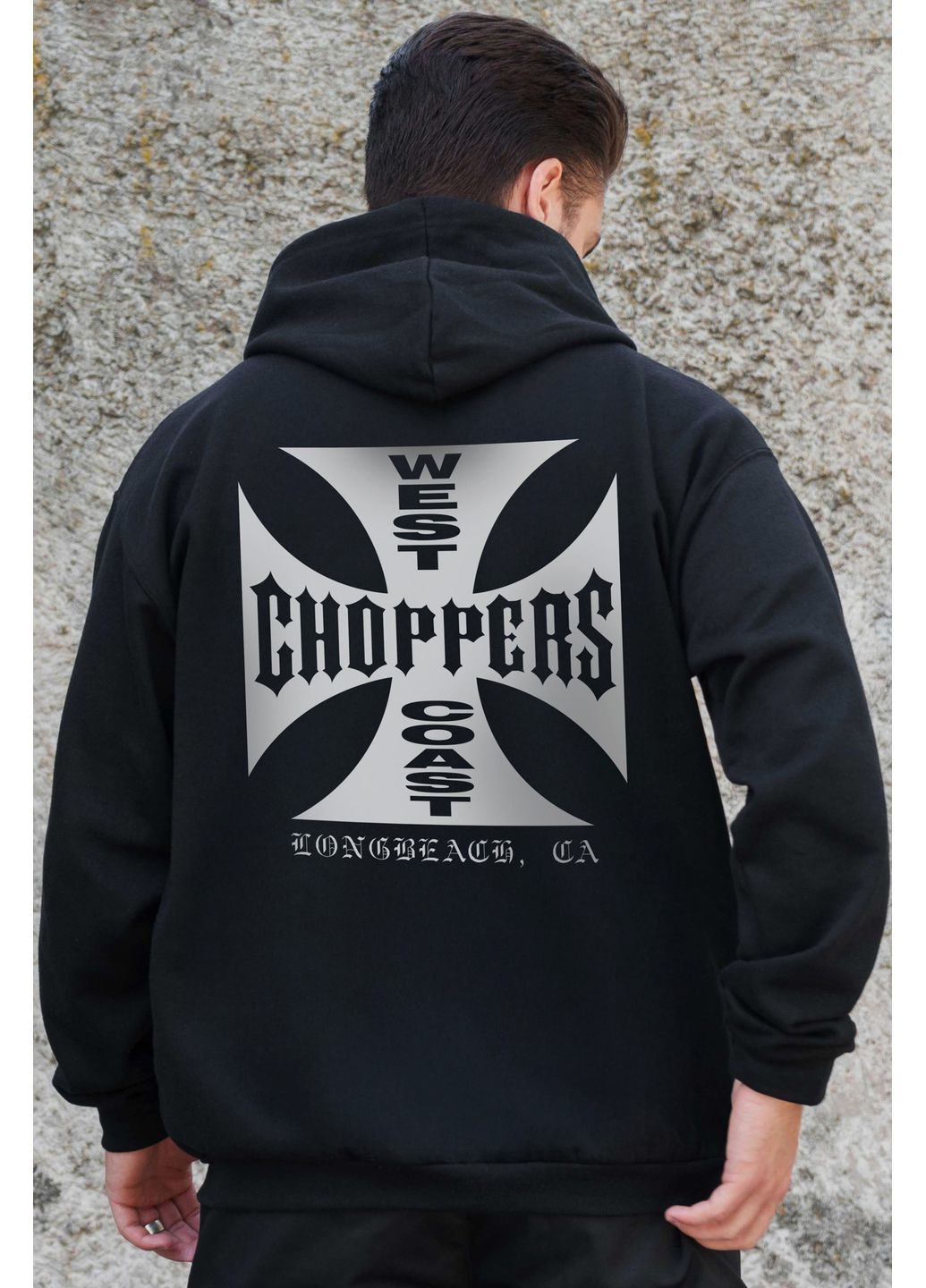 Чоловіче Утеплене Зіп Худі На Флісі Зіпер Kane З Принтом Choppers Without (362206983)