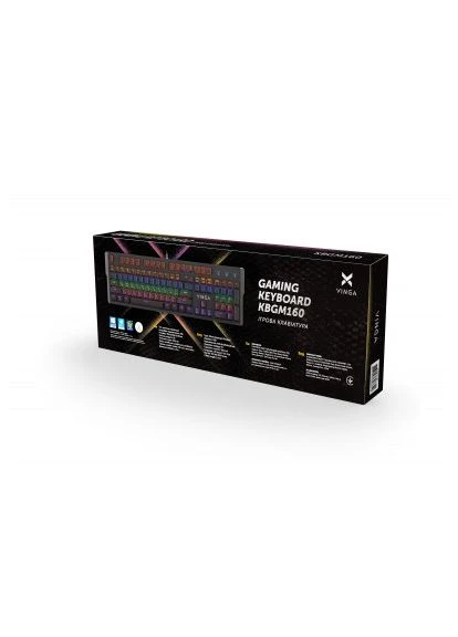 Клавиатура KBGM160 LED Outemu Blue USB Black (KBGM160 Black) Vinga (400755370)