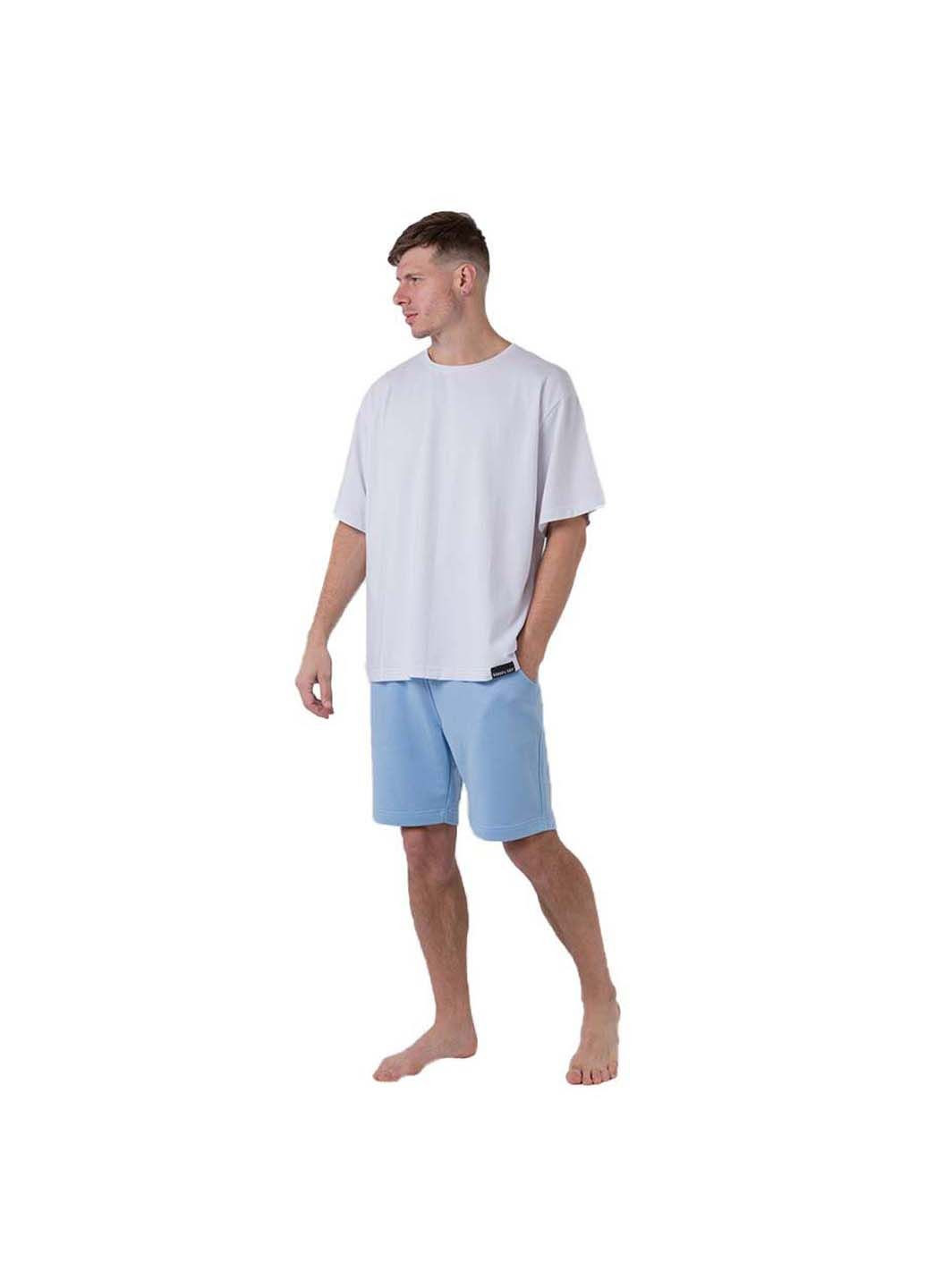 Белая мужская футболка oversize с коротким рукавом MAN's SET