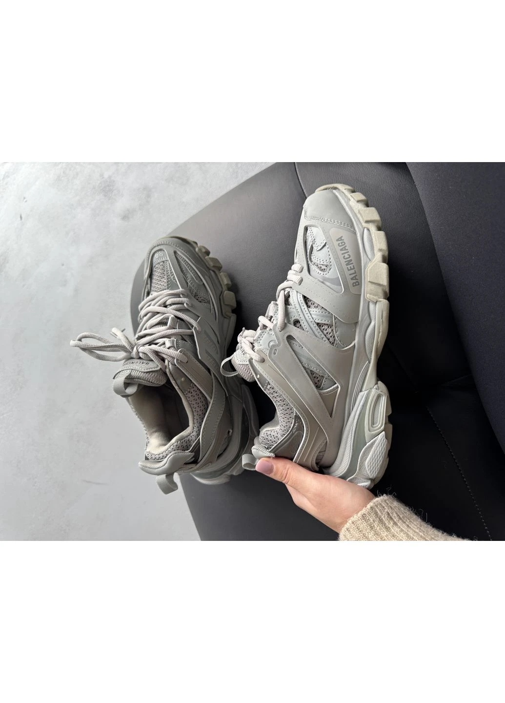 Серые летние кроссовки balenciaga track grey баленсиага трек No Brand