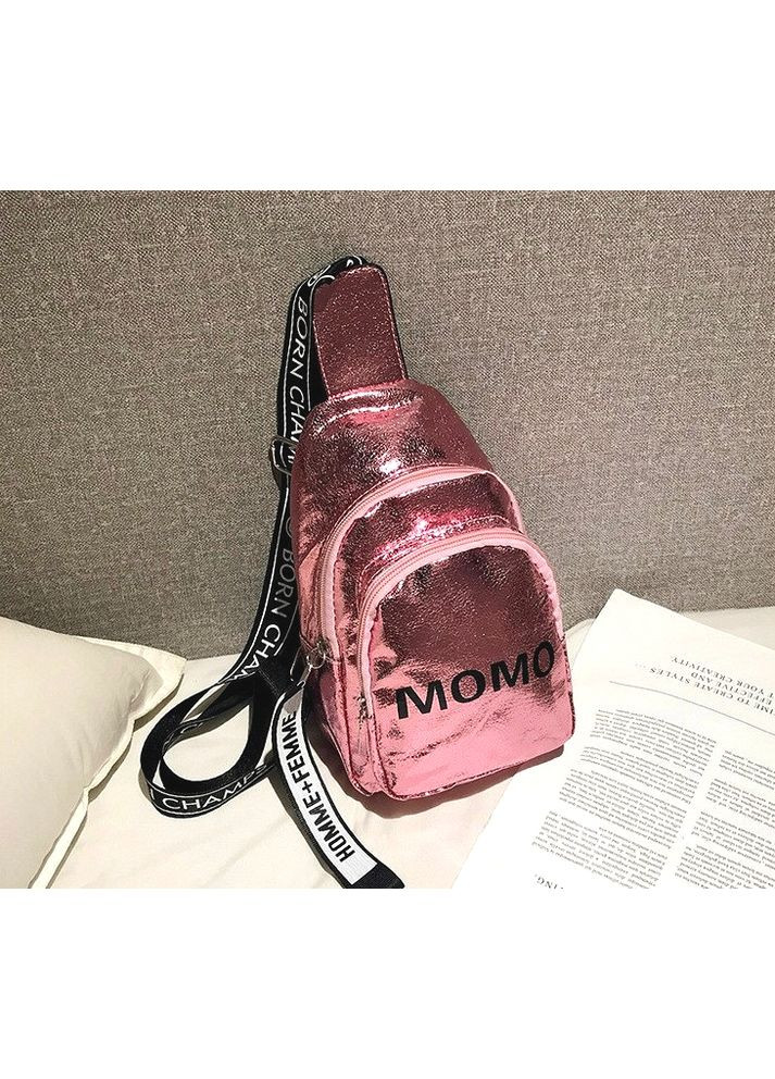 Стильная женская сумка бананка Розовая из экокожи через плечо ProDobro (363258913)