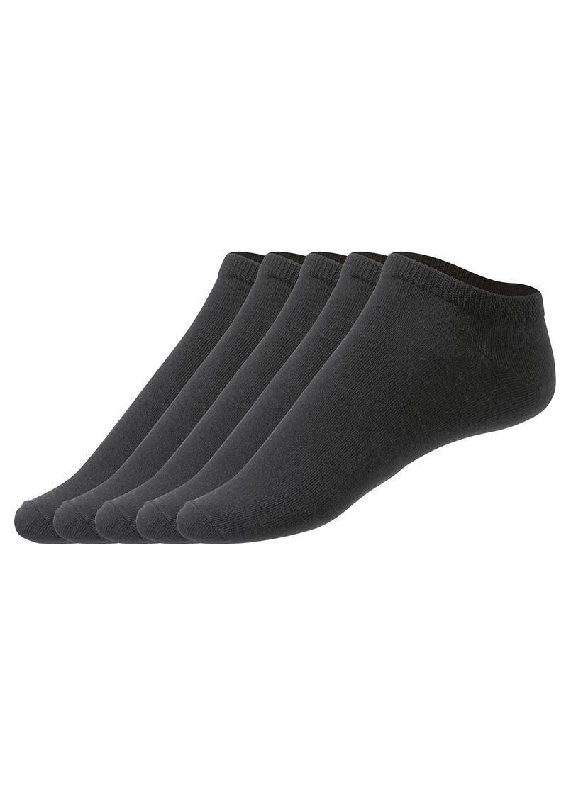Чорні чорні короткі шкарпетки для чоловіків 5 пар Livergy однотонні (335814595)