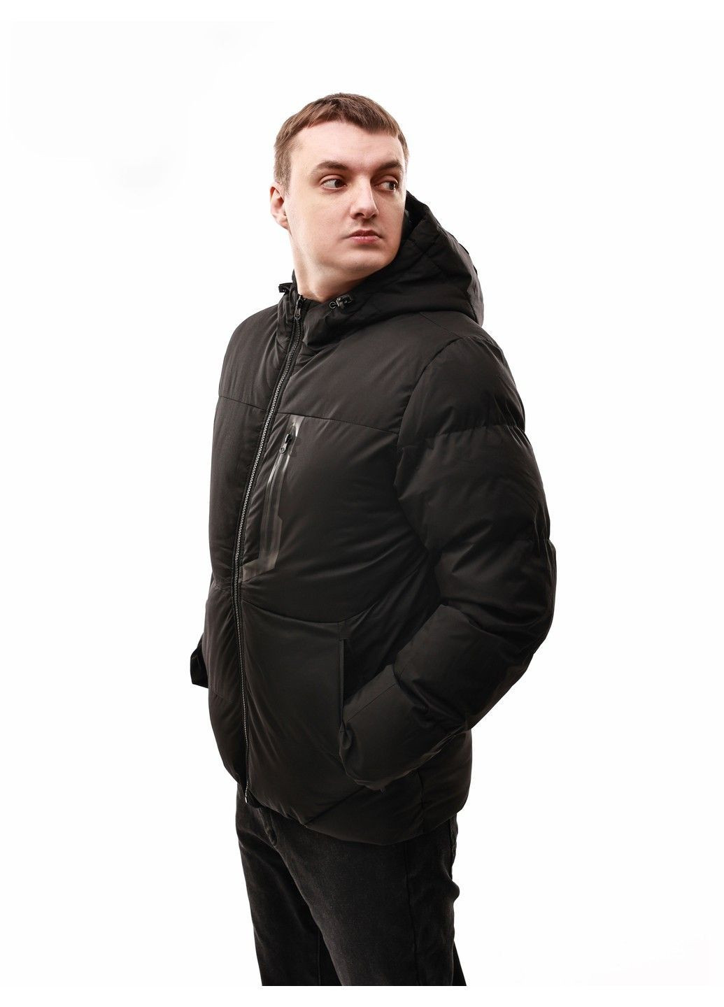 Чорна куртка зимова чоловіча Lumo