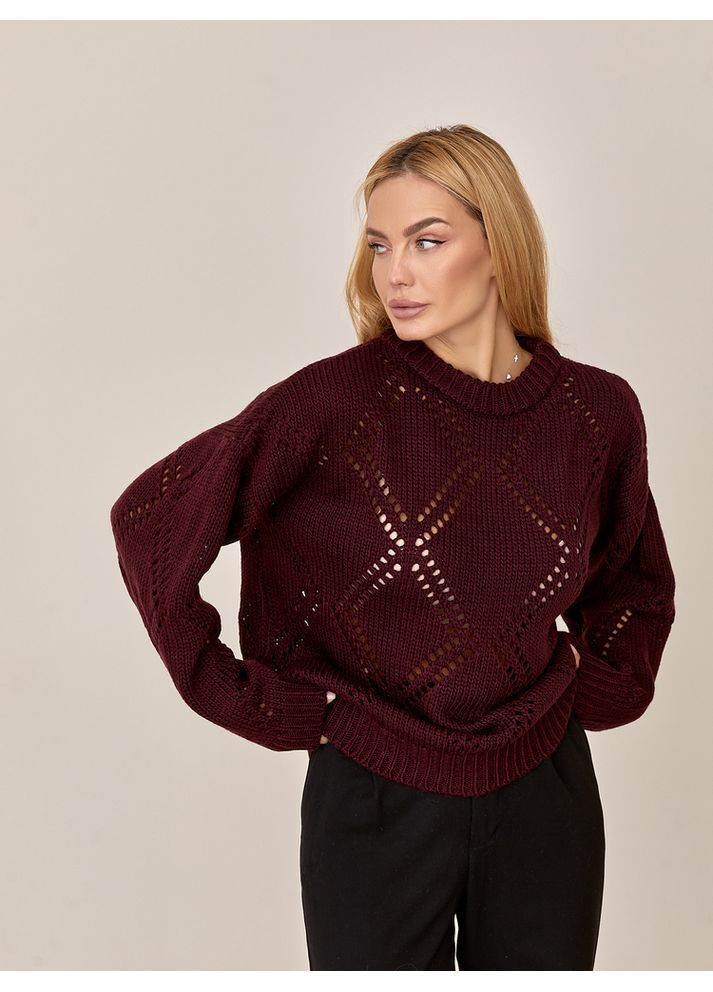 Бордовий джемпер жіночий Bakhur