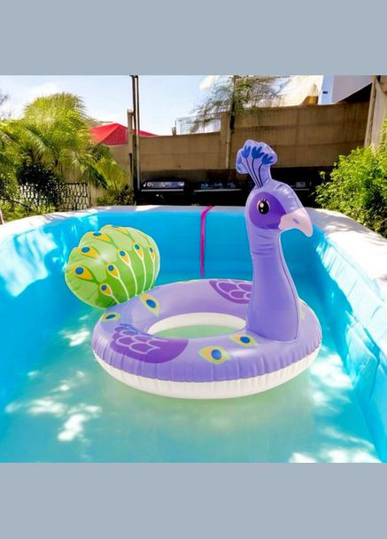 Детский надувной круг для плавания 59221 Павлин Intex (327797315)