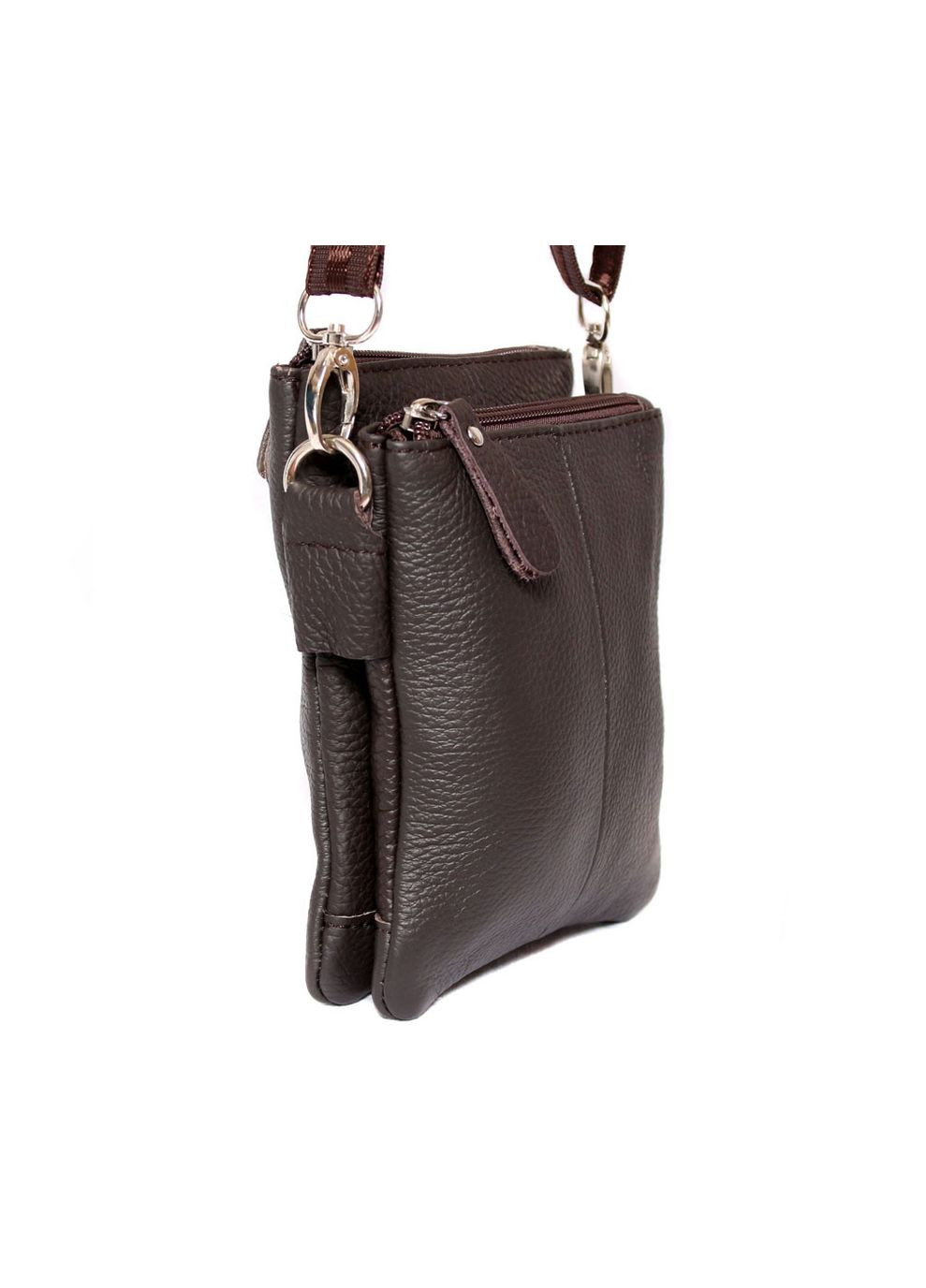 Мужская кожаная сумка 300142 коричневая No Brand (370848476)