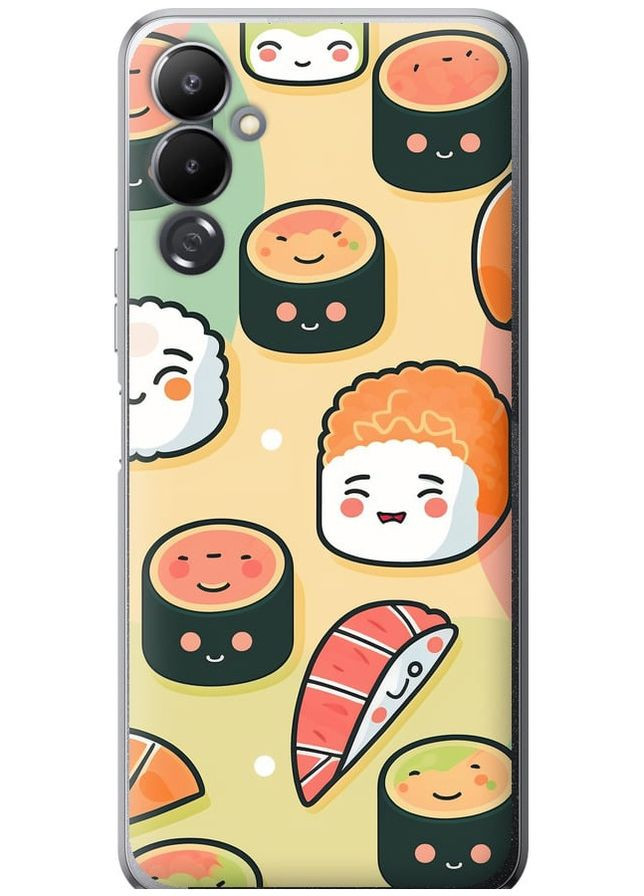 Силиконовый чехол 'Суши паттерн' для Endorphone Tecno Pova 4 LG7n (278236492)