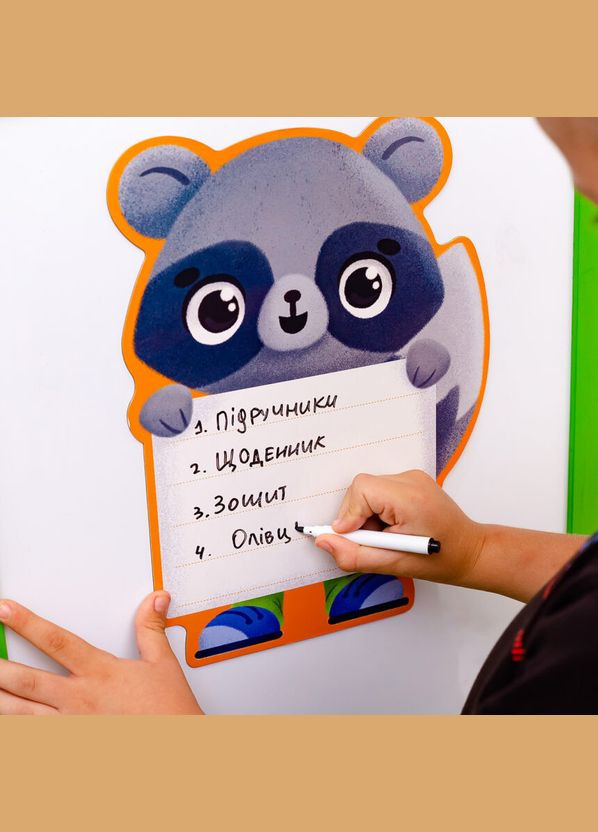 Магнітна дошка "Єнот" з маркером VT3601-20 (укр.) Vladi toys (304405979)