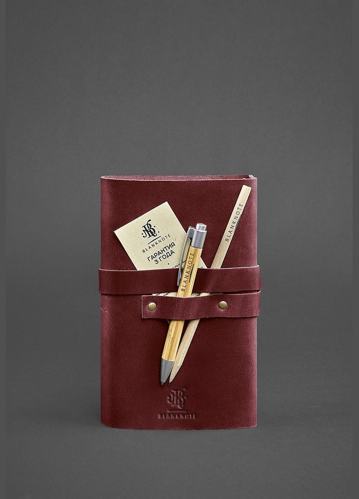 Жіночий шкіряний блокнот (Софт-бук) 1.0 бордовий Crazy Horse (A-026922) BlankNote (328961501)