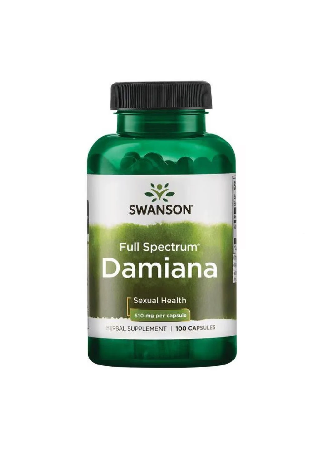 Full Spectrum Damiana 510mg - 100 caps Swanson (380953541)