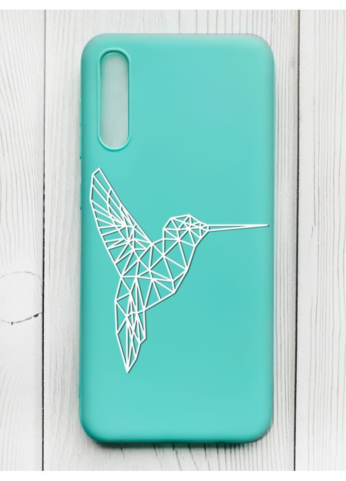 Матовий бірюзовий чохол на Samsung Galaxy A50 (2019) A505/A30s:: Колібрі (принт 123) Creative (360710680)